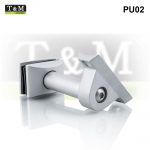 PU02-Suporte-TeM-Para-Tubo-com-Uniao-Para-Vidro-Aluminio-cinza
